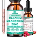 Wapń Magnezu cynku D3 z ciekłym Magnezu Glycinate Plus Ashwagandha, L-Theanine, Wapń płynny z witaminą D3 i suplement magnezu dla immunologicznego, kości, mięśni, nastrojów i wsparcia snu