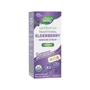 Nature 's Way Sambucus Elderberry Tradycyjny syrop immunologiczny dla wieków 1 +, Tradycyjne wsparcie immunologiczne *, Wsparcie przeciwutleniacze *, Czarny ekstrakt Elderberry, USDA Certified Organic, 4 Fl Oz