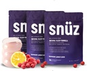 snüz Natural Sleep Supplement with Magnezu Glycinate, Myo- Inositol, Apigenin & Glicyna, Melatonin Free, Pomoc dla dorosłych, Nie GMO, Gluten Free, Wegan, Malina Lemon Flavor, 90 Svgs