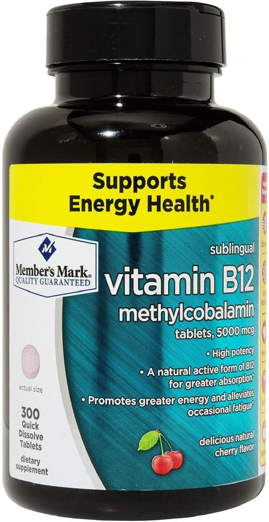 Członkowie Mark Podjęzykowa witamina B12 5000mcg (300 Hrabia)