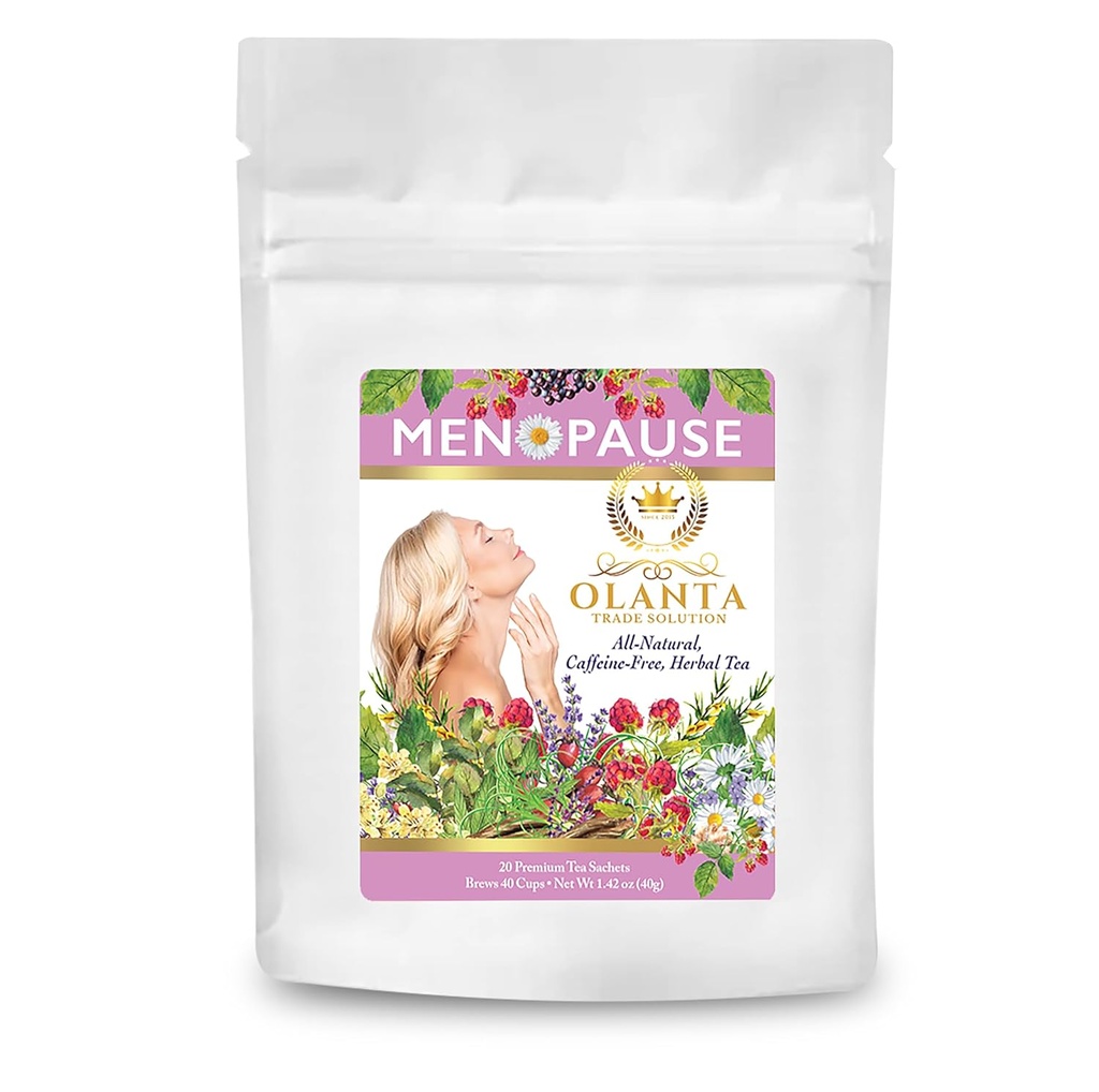 MENOPAUSE TEA - wszystkie naturalne suplementy menopauzy dla kobiet, wsparcie menopauzy, pomaga złagodzić gorące błyski, nocne poty, menopauzy suplementy ulgi - 20 Premium Tea Sachets