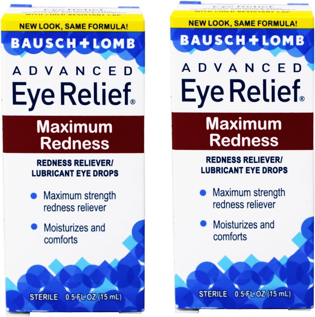 Bausch & Lomb Advanced Eye Relief Redness Maximum Relief Drops - 2 szt.
