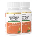Menopauza Suplementy dla kobiet Menopauza Probiotyki Relief, Witamina D3 & B6, Wspiera gorące błyski, nocne poty, Bloating & Gut Health z Black Cohosh, Kolagen 124; 180 Czapki Veggie