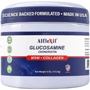 ALFA VITAMINS Alflexil Glukozamina Plus Krem Chondroitin z MSM & Kolagen, Wspiera zdrowe połączenia, Joint & Relief ból mięśni, Poprawia mobilność, Szybkie wchłanianie i nawilża skórę, 4 Oz.
