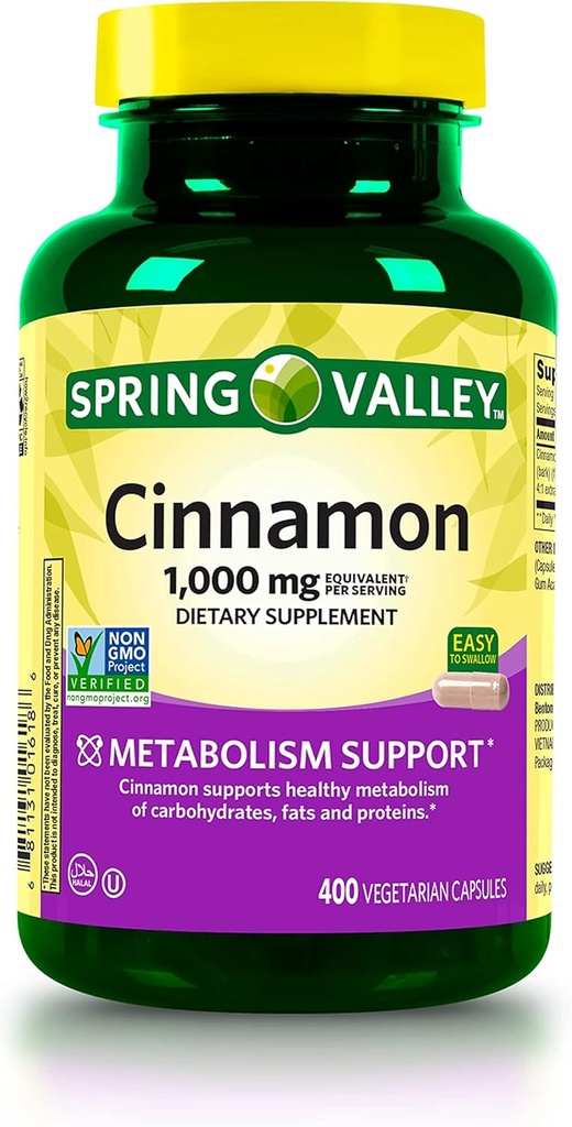 jogi Cynamon Dietary Supplement, 1000 mg Metabolizm Supplement Dietary Supplement 400 Count