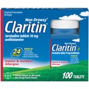Claritin Alergy Medicine dla dorosłych, 24-godzinna Non- Drowsy Lorrigen 10mg Pigułki, Antyhistamina, 100 Tabletki