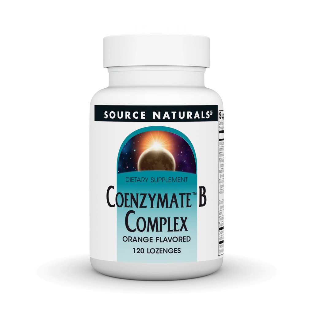 Źródło Naturals Coenzymate B Complex - Orange Flavor Tops in Mouth - B Vitamin - 120 Lozenges