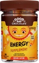 Good Day Chocolate Energy Supplements for Adult [50 Count] Fair Trade Kofeina Czekolada z witamin B-, Ekstrakty zielonej herbaty i 20 mg kofeiny na kawałek - Wzmacniacz energii dla kobiet i mężczyzn