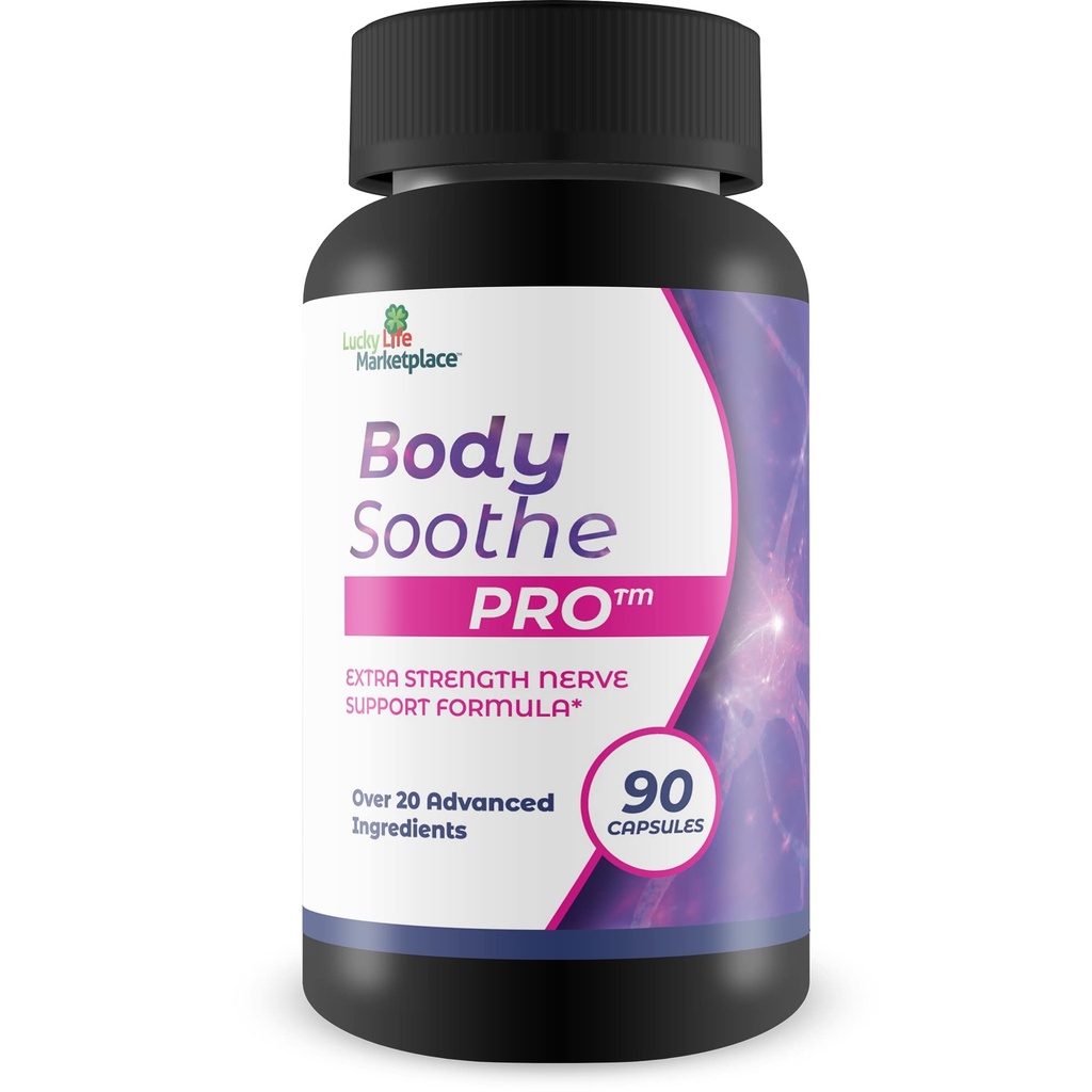Body Soothe Pro - Neuropathy Nerve Formula Extra Strength - Natural Herbal Nerve Support for Neuropathy, Improved Circulation, & Reduced Oxidative Stress - Bonus Antioxidant Aid