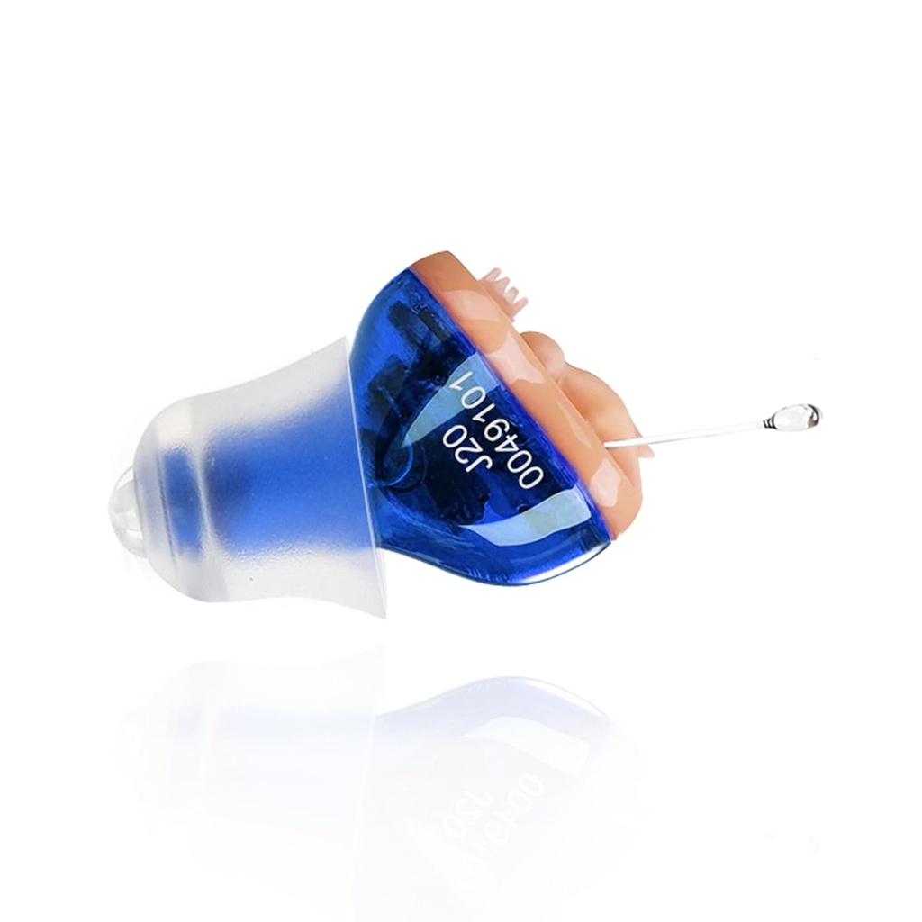 Aparat słuchowy, Wzmacniacz ucha do słuchu, Bateria obsługiwana aparaty słuchowe dla seniorów CIC W słuchowym wzmacniaczu słuchowym Affordable Sound Enhancer Blue (Lewe ucho)