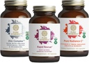 PURE SYNERGY Natychmiastowa Immune Support Bundle 124; Organic witaminy C Supplement Equipment 124; Cynk Supplement Made with Whole Foods Equipment 124; Rapid Herbal Formula with Echinacea Extract Equinace124; NieGMO i składników organicznych