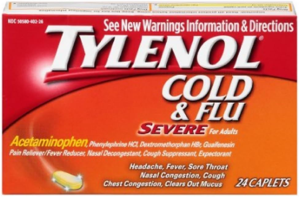 Tylenol Zimno & Flu Sever Rozmiar 24ct Tylenol Zimno & Flu Sever 24ct