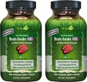 Irwin Naturals Brain Awake Max3 + Azoksyd azotowy Booster - 60 Płynne żele soft-, Pack of 2 - Wsparcie zdrowia mózgu i optymalizacji wydajności - 40 Łączne służby