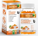 NOWE DZIAŁANIA Vegan Turmeric 130MG na 2 Gummies z czarnym pieprzem do zwiększonej absorpcji - Przeciwutleniacz Wsparcie i immunologiczne zdrowie - Wielki degustacja, Easy- to- Połknięcie Suplement, Made in Canada - 60 Gummies