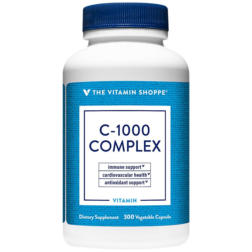 Witamina Shoppe C- 1000 Complex 1000 MG, przeciwutleniacz, który wspiera immunologiczne i sercowo-naczyniowe zdrowie (300 kapsułki)