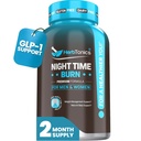Herbtonics Night Time Burn & Sleep Complex wspiera nocny metabolizm, stres ulgi i głęboki sen. Zawiera Melatonina, Valerian i zielona herbata - Vegan Bedtime Weight Management (60 kapsułki)