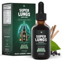 SuperBonsai Super Płuca Mullein Drops - Herbal Lung Support Tincture with Mullein Leaf Extract Elderberry Reishi Marshmallow Root - Wspiera wyraźne oddychanie & Wellness - 2 oz