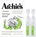 Remedies Archie 'ego, Suche Oko Relief, Ultra Lubrykacyjne Oko Krople, Czysta Formuła i Preservative Free Vials, Single- Use, do nawadniania i czerwonych oczu, Naturalne Łzy, 30 Count