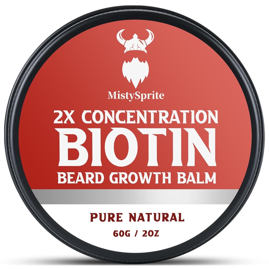 Balsam z brodą dla mężczyzn i kondycjonujący wosk z brodą - z olejkiem rycynowym naturalne i organiczne składniki - Hydrates & Tickens Facial Hair Growth - 2 unce Tin (Vanilla)