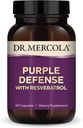 Dr Mercola Purple Defense - Wysoka potencja przeciwutleniająca - z Grape Seed & Skin Extract - Wspiera kardiologię i zdrowie mózgu - 90 Kapsułki