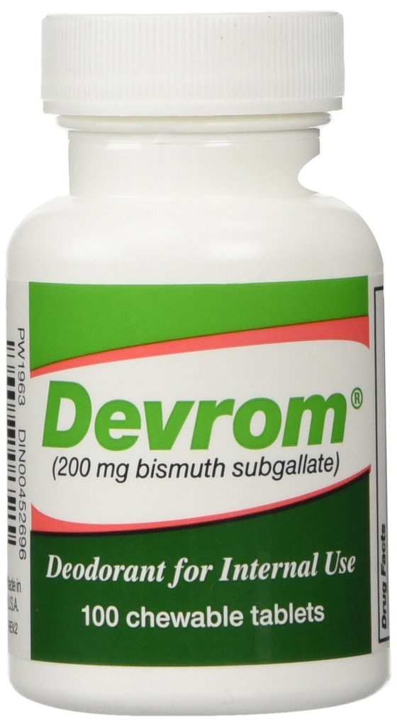 DEVROM Tablets (Internal Deoderant) 200MG 100 tabletek do żucia