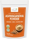 Organiczny proszek Ashwaganda 124; Pouch Pouch Pouch Resealable; Withania Somnifera z Indii 124; USDA Organic Month 124; Non-GMO Month 124; Pure & Natural Herbal Ashwaganda Powder 124; 114 Grams (4 OZ)