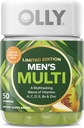 OLLY Men 's Multi, Vitamin A, C, D, E, B, Cynk, Limited Edition, Świąteczny cydr - 50ct