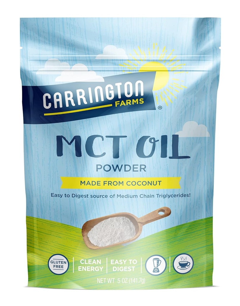 Carrington Farms - Organic MCT Oil Powder - Gluten Free, Hexane Free - NON GMO - Keto Friendly i Dairy Free
