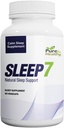 Pure & Healthy Sleep7 Natural Sleep Support w/Magnesium glycinate, Melatonin, L-Theanine, Valerian, Lemon Balm, GABA, and Passion Flower