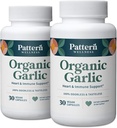 Wzór Wellness bezkostny Organiczny czosnek - 1000mg - Immune, Circulative & Heart Health Support - Non- GMO & Gluten Free - 60 Kapsułki Vegan