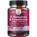 D Mannose z dodatkiem żurawiny - Potent D Mannose 1000mg Kapsułki dla Nerki Defense Support & Cleanse and Urnary Tract Health for Women & Men - Bladder Health Supplement for Adult - 60 Count