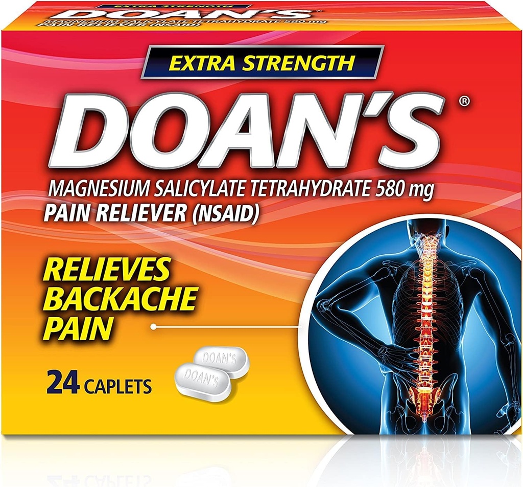 Ból pleców Doan Reliever - dodatkowa siła - 24 liczenie Caplets per Box - Opakowanie po 2