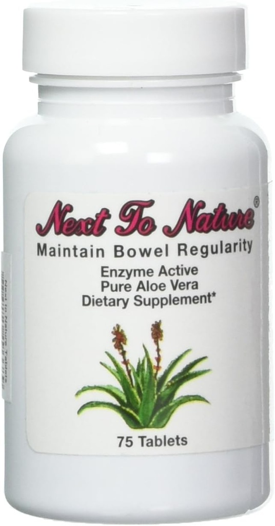 Obok Nature Tablets: Herbal Aid to Regularność, Pure Aloe Vera Dietetyczny Suplement, 75 Tabletki