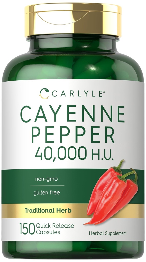 Carlyle Cayenne Pepper Kapsułki 124; 40000 HU Nether124; Non- GMO i Gluten