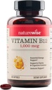 NatureWise Witamina B12 1000 µg - Suplement diety dla wspierania metabolizmu energii, Jasność psychiczna, Zdrowie układu nerwowego - Easy- to- Połknięcie, Soi & Gluten- Free, Non - GMO - 360 Hrabia [1- Dostawa roku]
