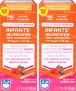 Ibuprofen Drops, Berry Flavor, 50 mg - 2 Pack Value 124; Pack Infant Pain Reliever 124; dla niemowląt w wieku od 6 do 23 miesięcy 124; Zawiesina doustna 50 mg na 1,25 ml
