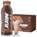 RAW Ready- to- Drink Protein Shake, Czekolada - Napoje białkowe RTD z Grass- Fed Protein Protein Isolate for Post- Workout - Zero- Cukier & Gluten- Wolny posiłek Napoje & Śniadanie Shake, 12 Fl Oz