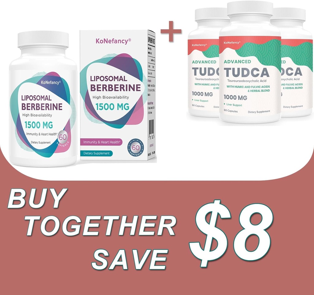 Optymalizacja zdrowia z TUDCA Complex 3Pack i Liposomal Berberine 1500mg Bundle