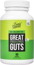 LIVELY VITAMIN CO. Great Guts Probiotic 50 Milion CFU Probiotic - Balance Gut Microbiome, GI Tract, Zapalenie, Niestrawność, Refluks, Upset Stomach, & Biegunka - 90 Czapki