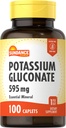 Sundance Potasu Glukonian 595mg XI124; 100 Hrabia XI124; Essential Mineral Supplement XI124; Wegetarianin, Non-GMO, i Gluten Free Formuła