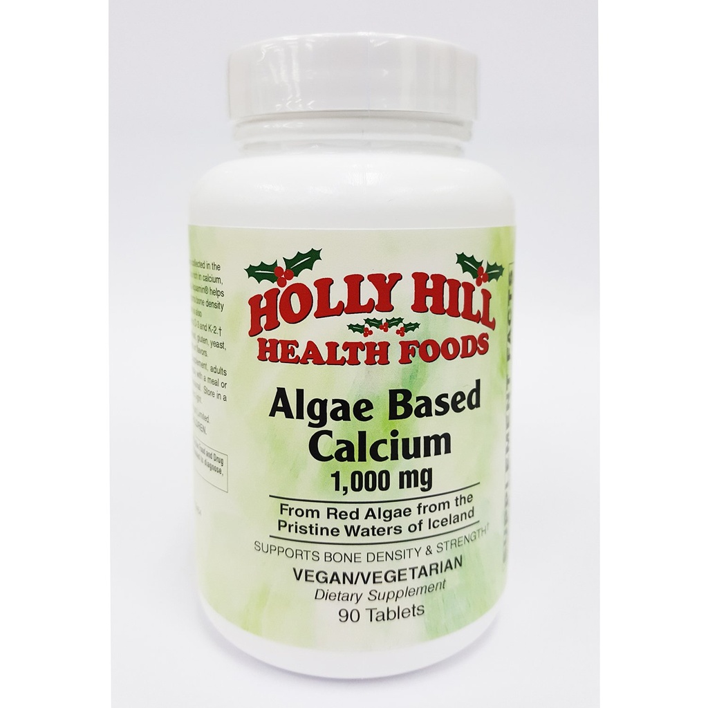 Holly Hill Health Foods Algae Based Wapń 1000 mg, 90 Tabletki