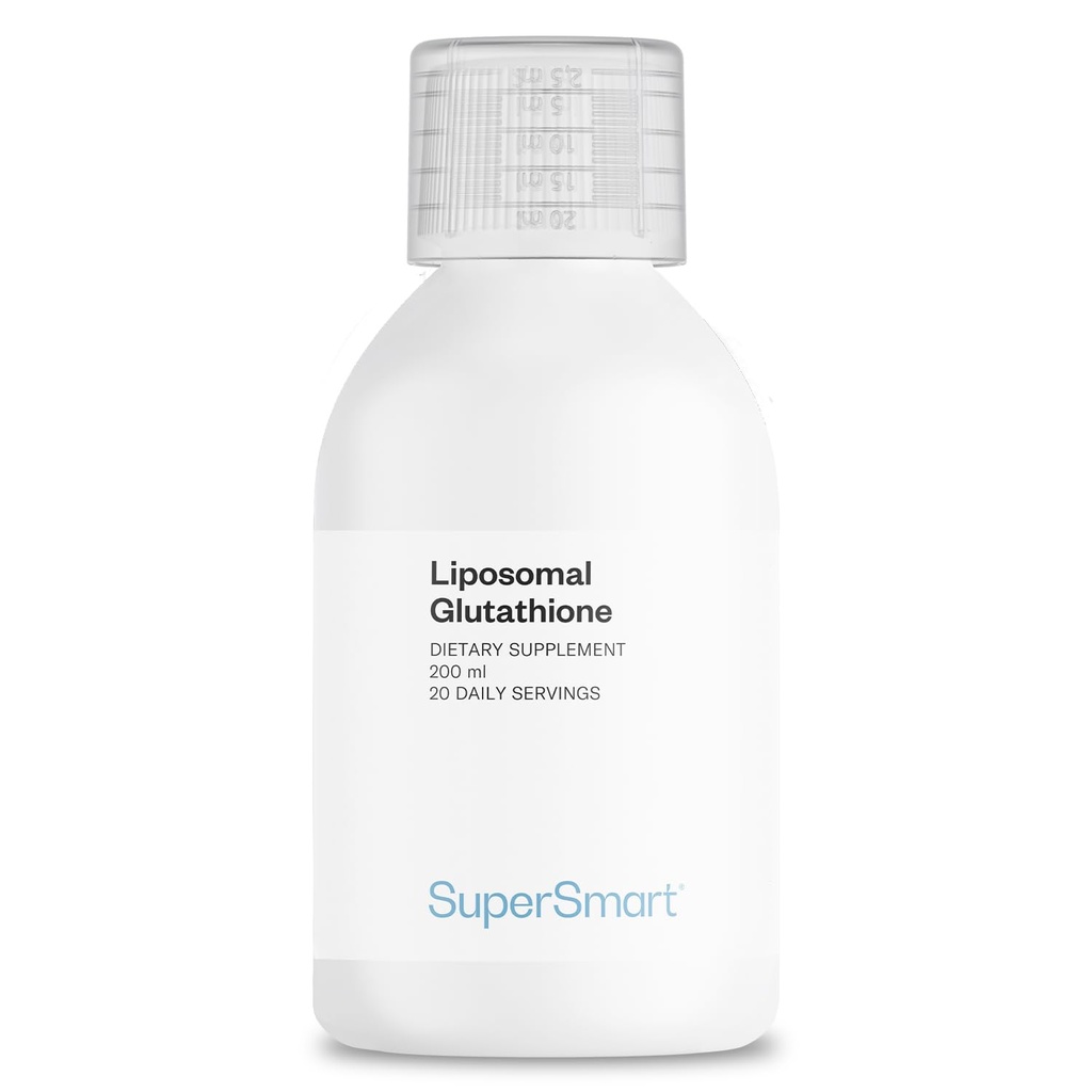 Supersmart - Liposomal Glutathione Liquid 900mg per Day (High Potency) - Wysoce Biodostępna Forma Glutationu - Wzmocniony Przeciwutleniacz Witaminy C