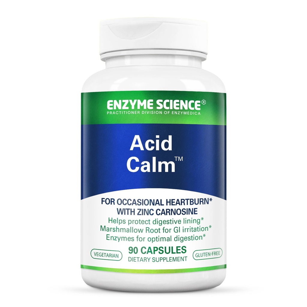 Enzyme Science Acid Calm, 90 Capsules – for Occasional Heartburn and Indigestion – Digestion Enzyme Supplement – Digestive Aid – Vegetarian Capsules