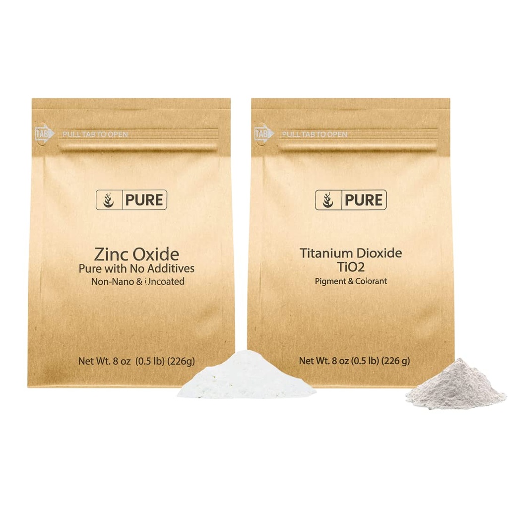 Pure Original Ingredients Sunscreen Bundle, (8 oz) Cynk tlenek, Tlenek tytanu, Sejf skóry, Środek ochrony przeciwsłonecznej