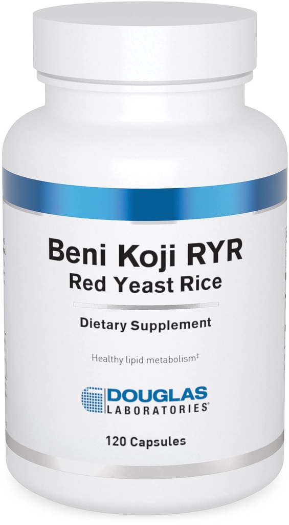 Douglas Laboratories Beni Koji Red Yeast Rice Bis124; Fermentowany czerwony ryż do wspierania zdrowej krwi Lipid Metabolizm * 124; 120 Kapsułki