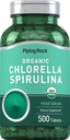 Piping Rock Chlorella Spirulina Organiczny 124; 500 Tabletki 124; Tabletki wegetariańskie 124; Nie GMO, Gluten