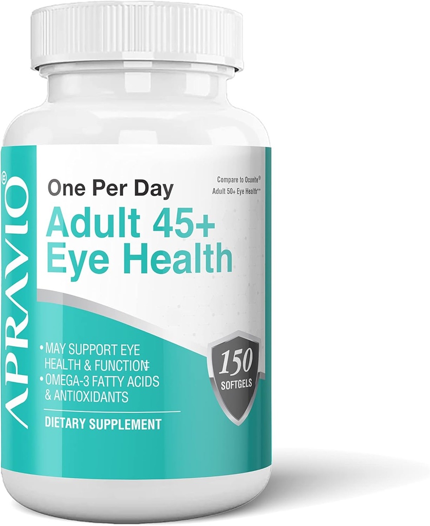 Dorosłe 45 + Witaminy oka zdrowia oczu w / Witamina C, Witamina E, Cynk, Miedź, & Omega-3 Kwasy tłuszczowe dla Vision Zdrowie i Ochrona oczu, 150 Softgels