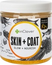 W Clover Dog Skin and Coat Supplement, BioRadiant Natural Supplement for Dogs, Healthy Skin and Coat, Fish Oil Alternative wykorzystuje marchewki, kokosowe, Omega 3 's, Biotin i cynku Soothe Skóra