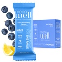 MenoWell Menopauza Bary protein dla kobiet, Wsparcie dla zarządzania wagą, Świeża cytryna jagodowa, 25% Codziennie włókno, Plant- Based, 7g białka, 1 g dodany cukier, 10 Hrabia (Pack of 1)