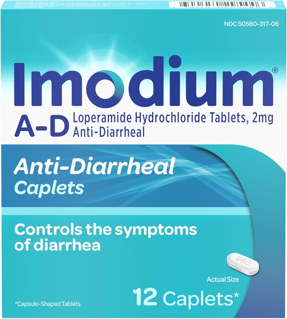 Imodium AD Biegunka Relief Kapsułki z Loperamidem Hydrochlorkiem, 12 Licznik